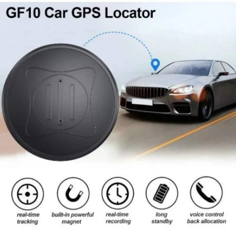 

GF10 Car GPS Locator Tracker Elderly Children Pets Portable Anti-Lost Anti-Theft Device Strong Magnetic Free Installation，2024