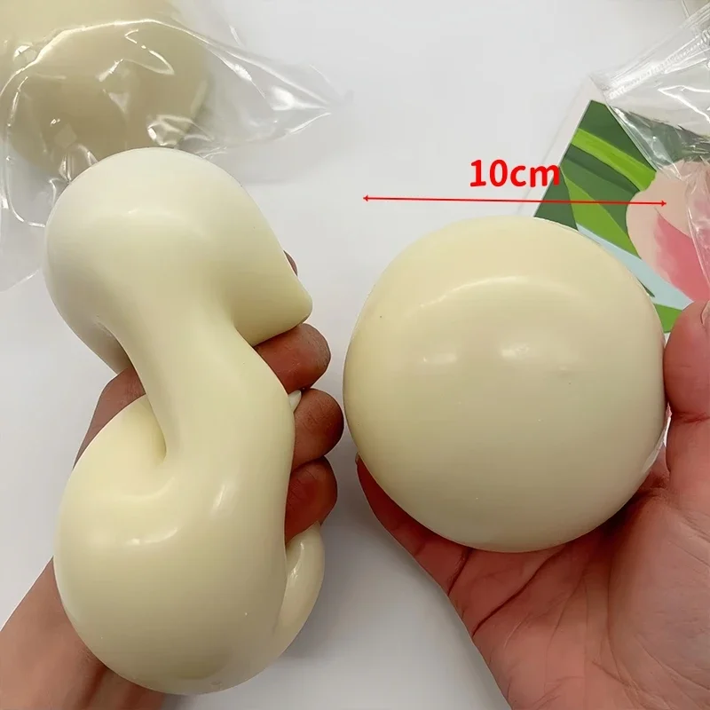 AA Squishy Giant Oversized Fluid Cheese Ball Fidget Toy Anxiety ADHD Sensory Squeeze Toy Durable Washable Stress Ball for Adults