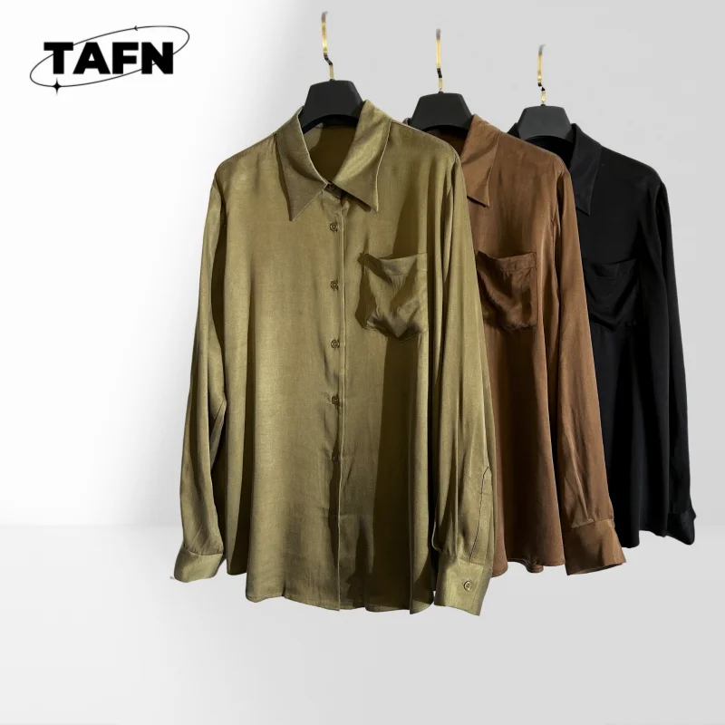 

Women’s Drop Shoulder Shirt Oversized Relaxed Fit Women’s Buttoned Shirt Layered Office Blouse Top Cashmere Dress – Soft AH0140