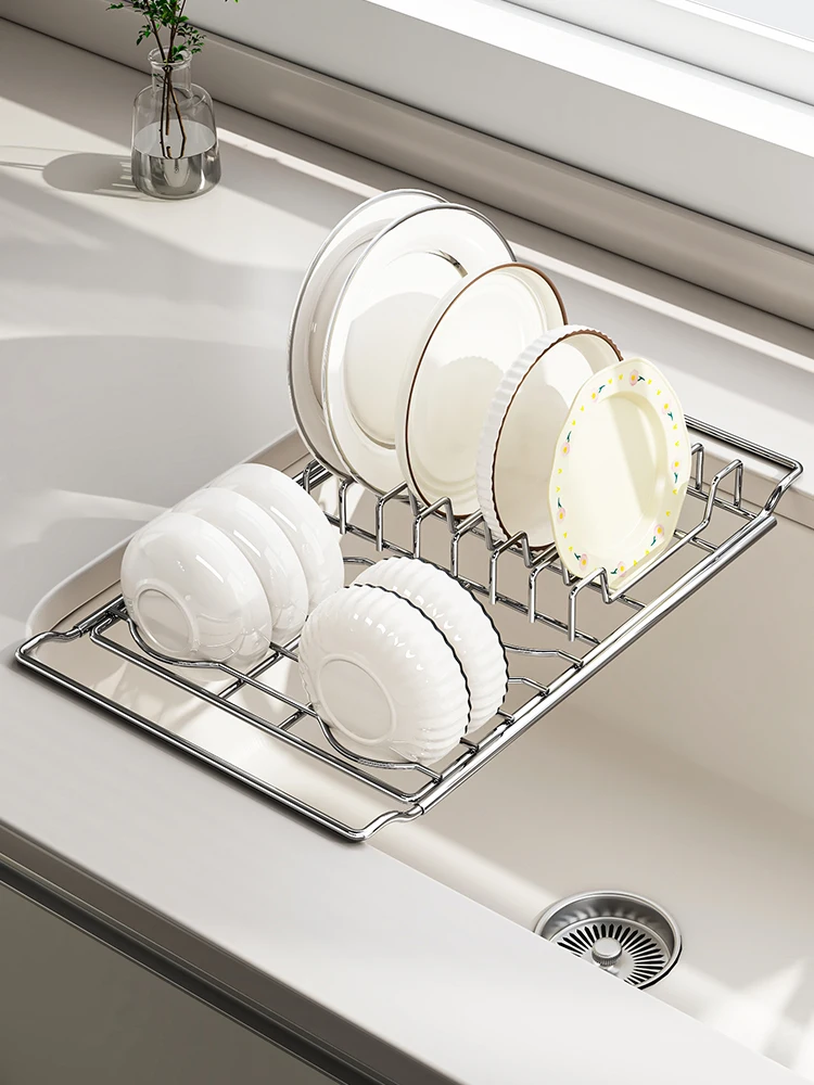 

Раздвижная корзина-фильтр из нержавеющей стали для кухонной раковины, прямоугольная, класса люкс, для хранения и слива воды