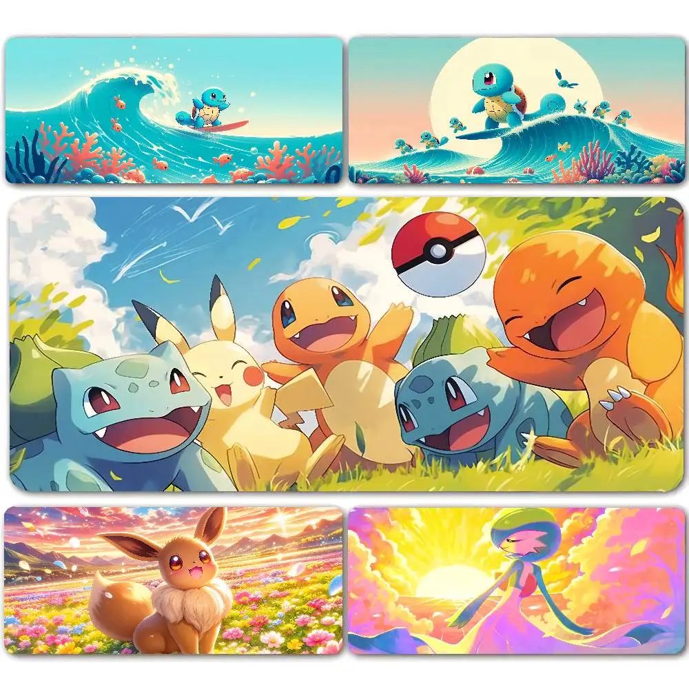 Pokemon Dialga Gaming Mouse Pad Large Desk Mat 2MM Stitched Edge Non Slip Rubber Base Keyboard Pad Office Laptop Table Decor