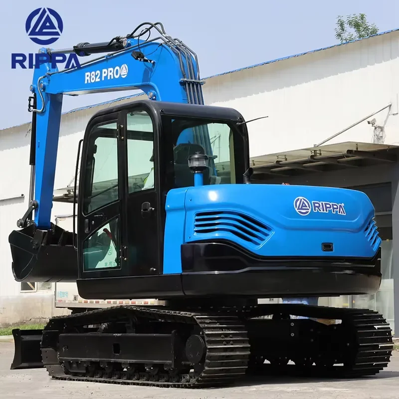 8 Ton Big Hydraulic Crawler Excavator PLC Controlled Gearbox High Efficiency Large Digger for Sale