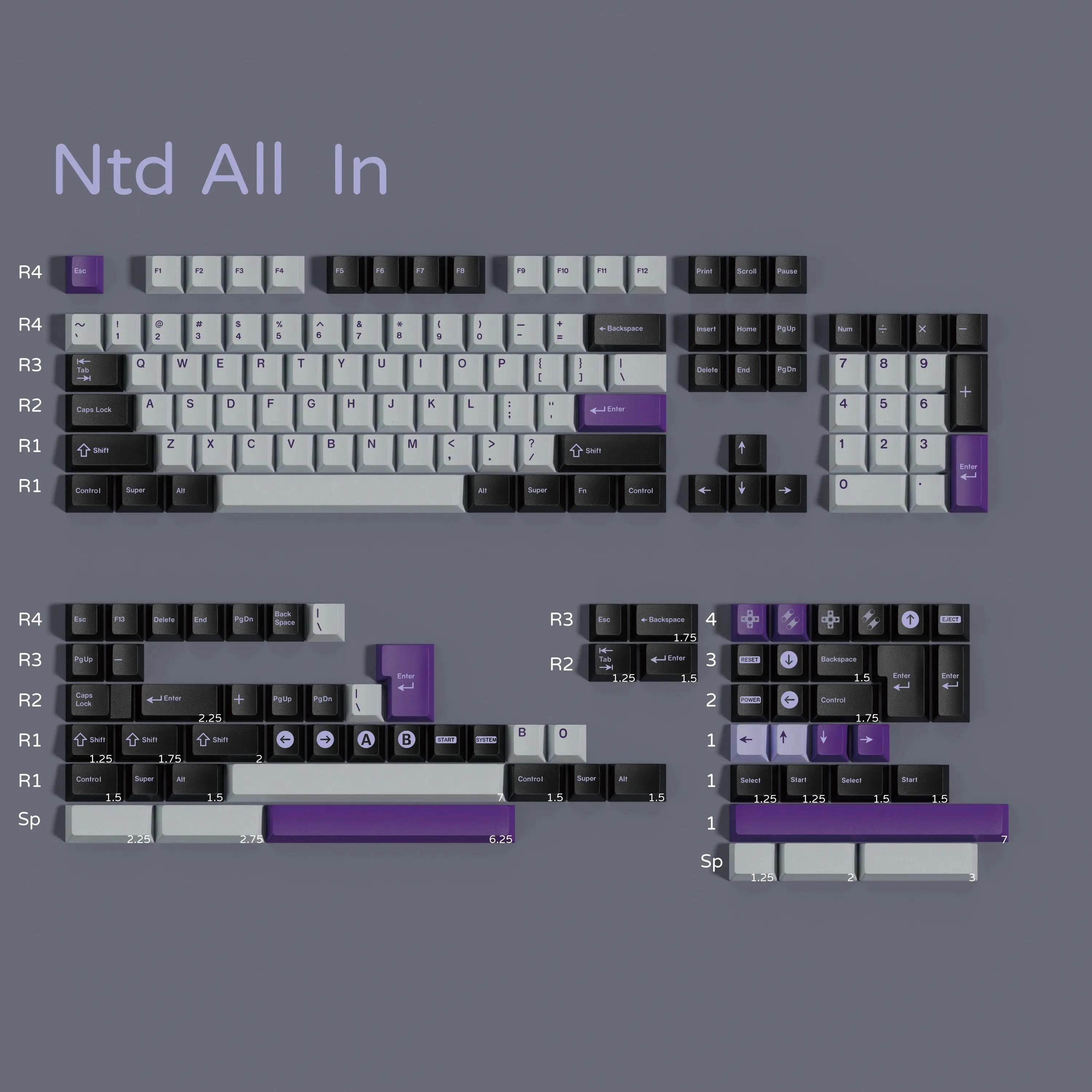 PBT GMK NTD Keycaps Set Cherry Profile Keycap 5-Sided Dye Sublimation Key Cap For Cherry MX Switch Mechanical Gaming Keyboard