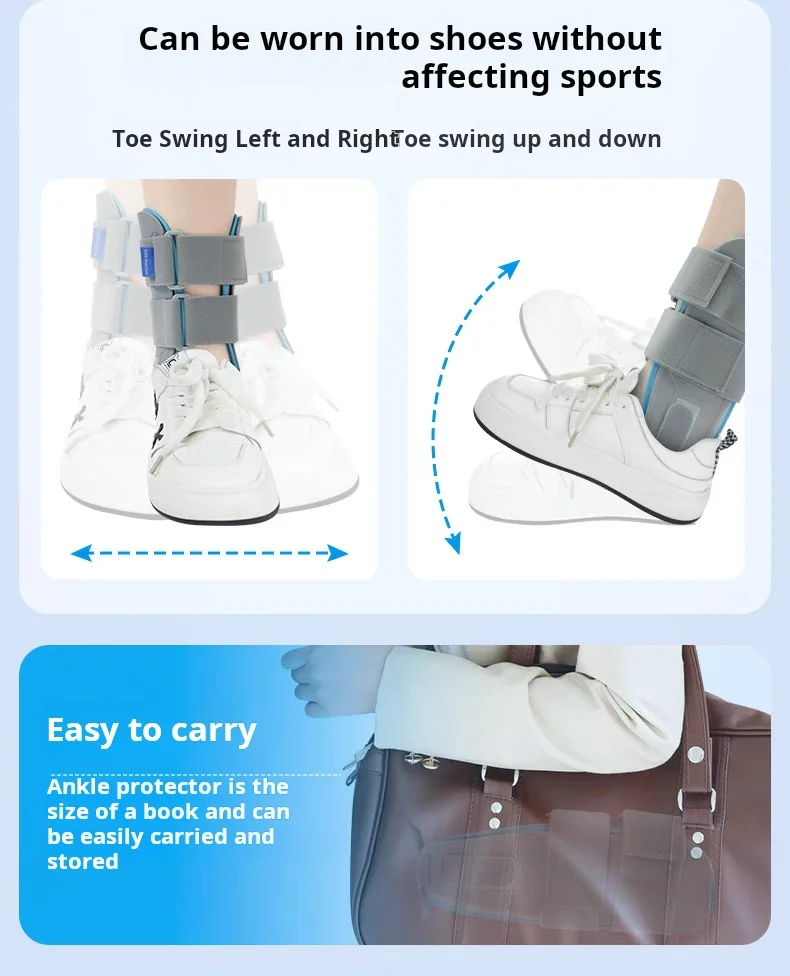 Ankle Brace-Stirrup Ankle Splint- Adjustable Rigid Stabilizer for Sprains Tendonitis Post-Op Cast Support and Injury Protection