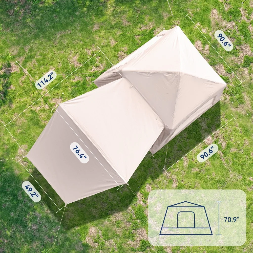 Inflatable Tents for Camping, 2-4 Person Inflatable Camping Tent with Pump