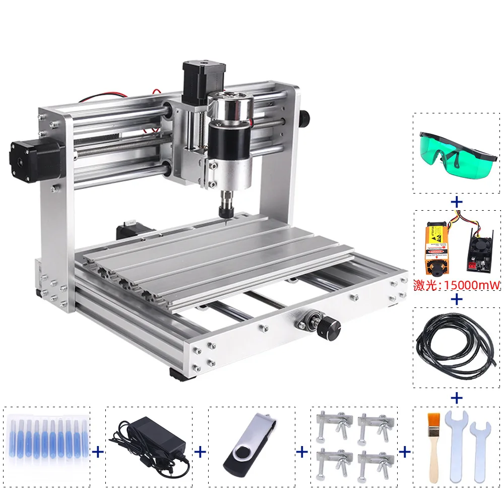 

CNC 3018 Pro Max Metal Engraving Machine GRBL Control 200w Spindle 3 Axis Wood Router DIY Laser Engraver Milling Machine Cut MDF