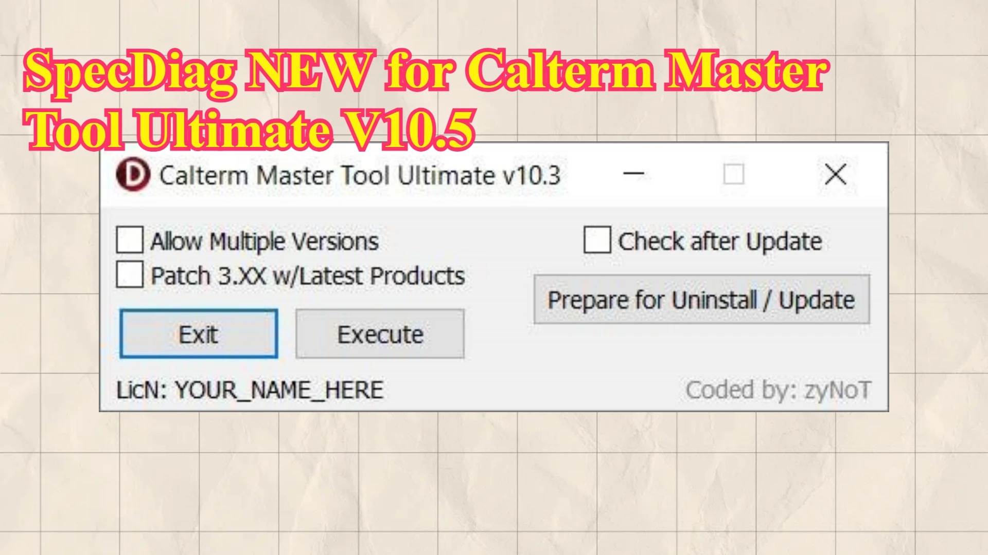 

SpecDiag НОВИНКА для Calterm Master Tool Ultimate V10.5