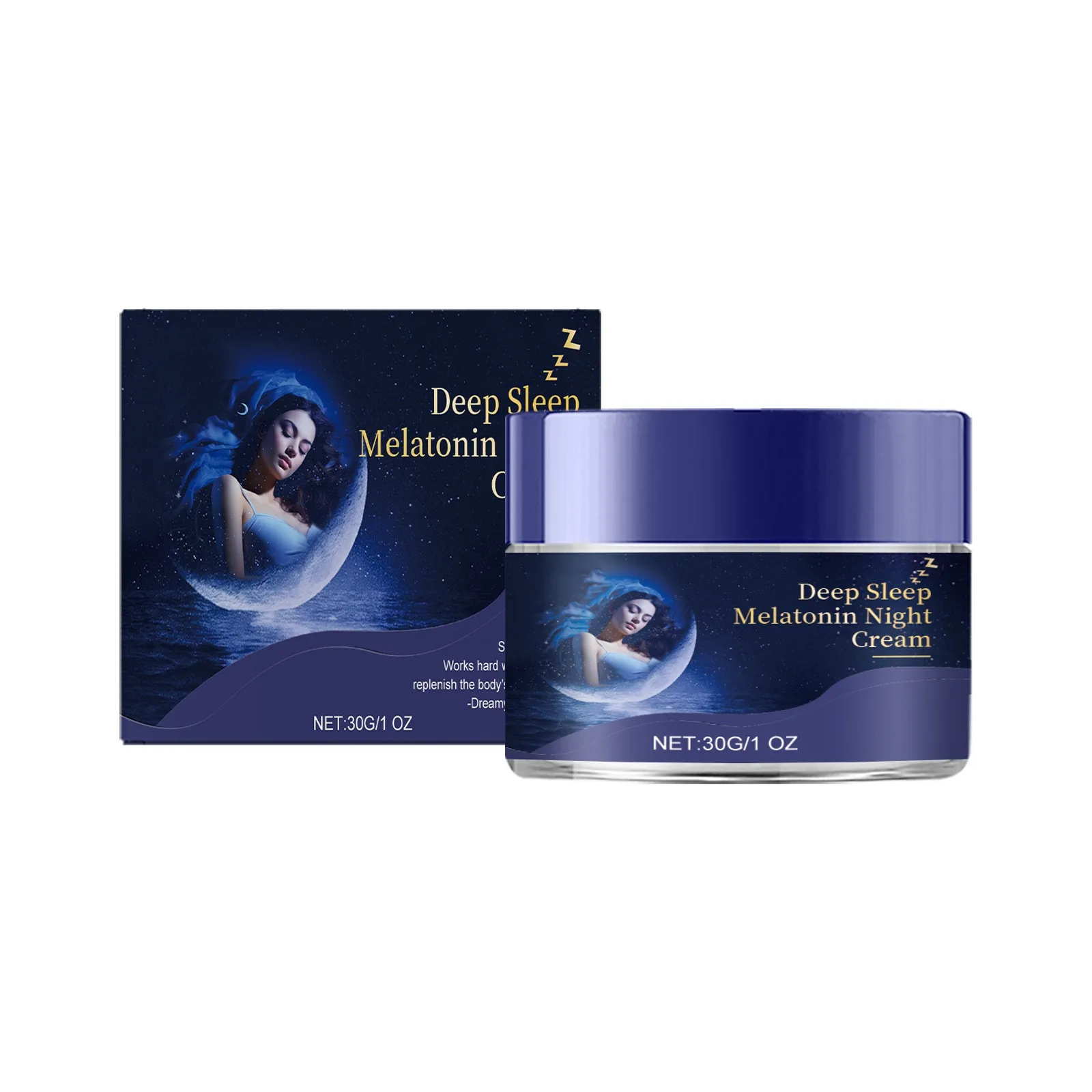 Melatonin Schlaf Nacht creme, mit Lavendel und Kamille, Massage Hautpflege Nacht creme, Schlafmittel, Schlaf muster anpassen