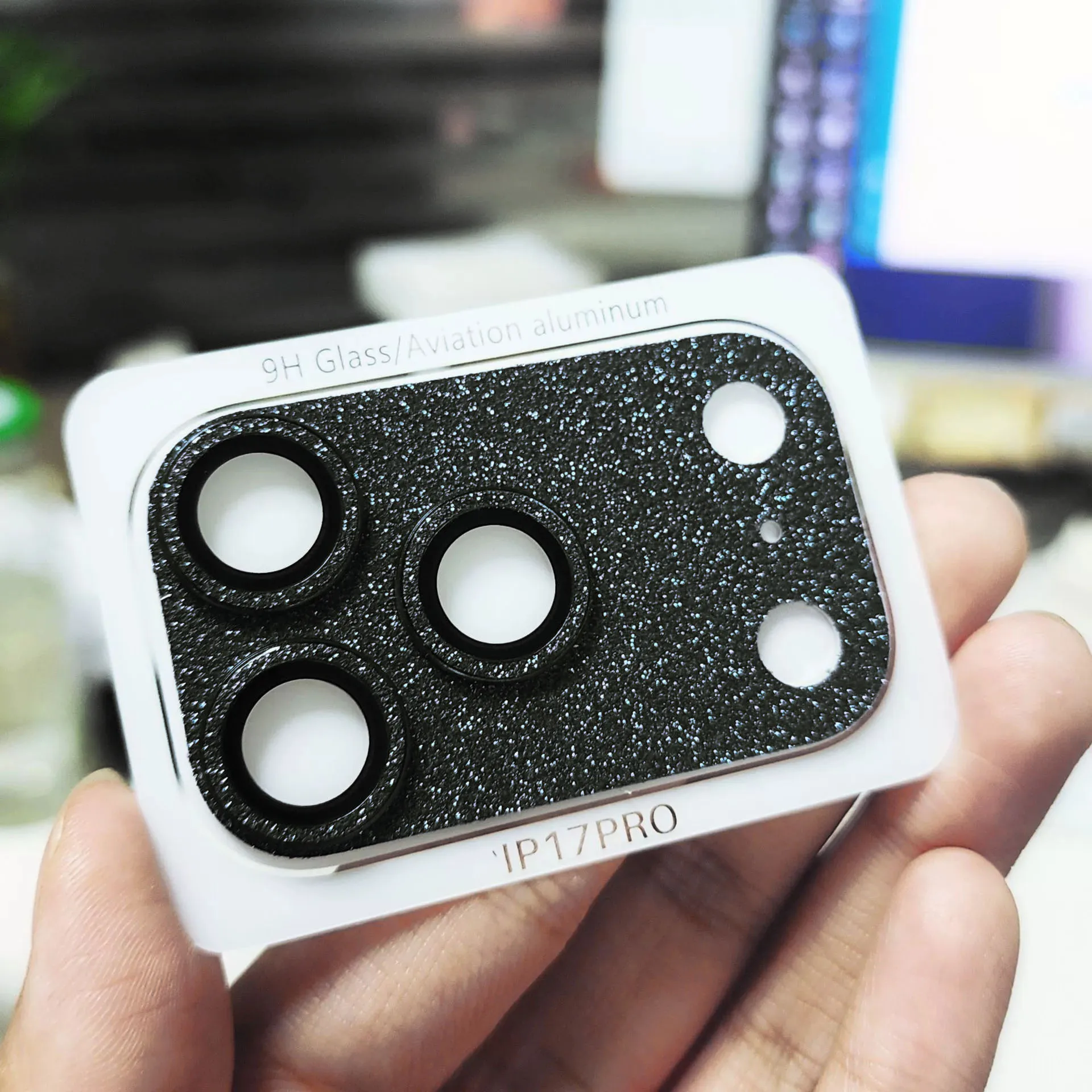 オリジナルカラーグリッター頑丈な鎧アルミ金属カメラレンズ保護カバー IPhone17 Pro Max バックアンチスクラッチ保護キャップ