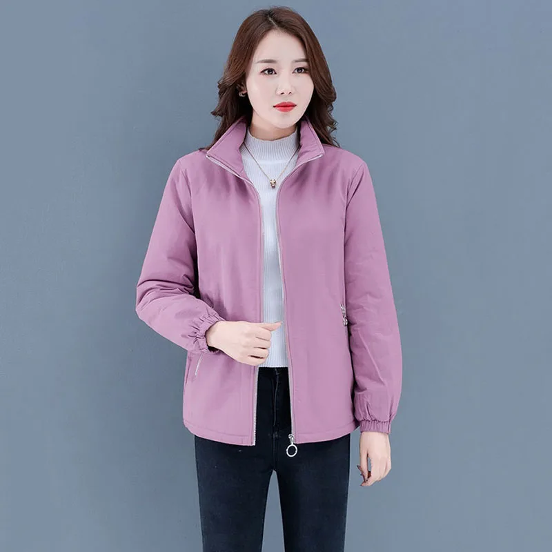 Veste courte en velours pour femme, manteau ample de loisirs pour mère d'âge moyen, hauts 5XL, nouvelle collection automne hiver 2022