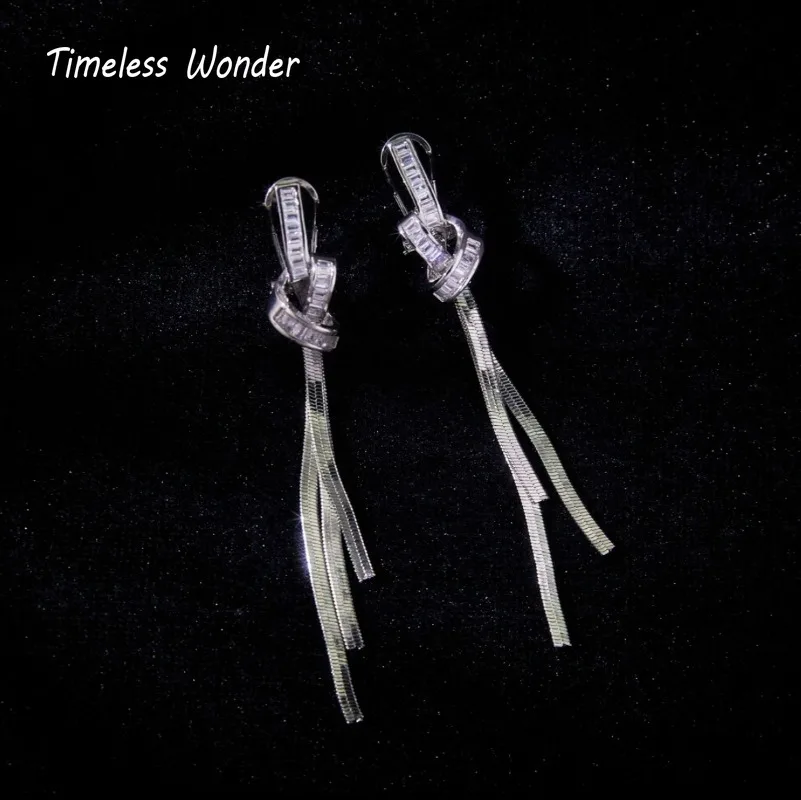 

Вневременное чудесное необычное циркониевое узел, серьги на пуговицах с кисточками, женские дизайнерские ювелирные изделия, модный подарок, винтажный стильный топ 3665