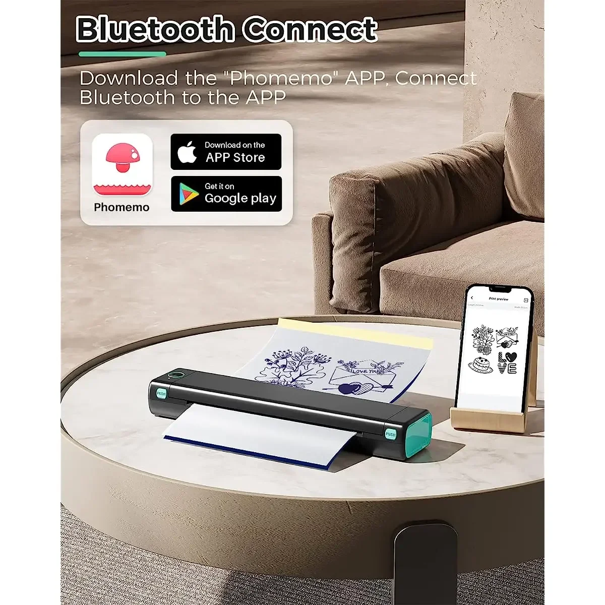 

Портативный беспроводной BT Mini ручной термокарманный принтер Phomemo A4 2026, офисная машина Impresora Portatil для мобильного телефона