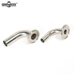 SS304 tri Clamp 90 graden elleboogslangadapter food grade klemslangadapter 90 graden OD12.7MM-51MM Sanitair SS Elleboogslangpilaar