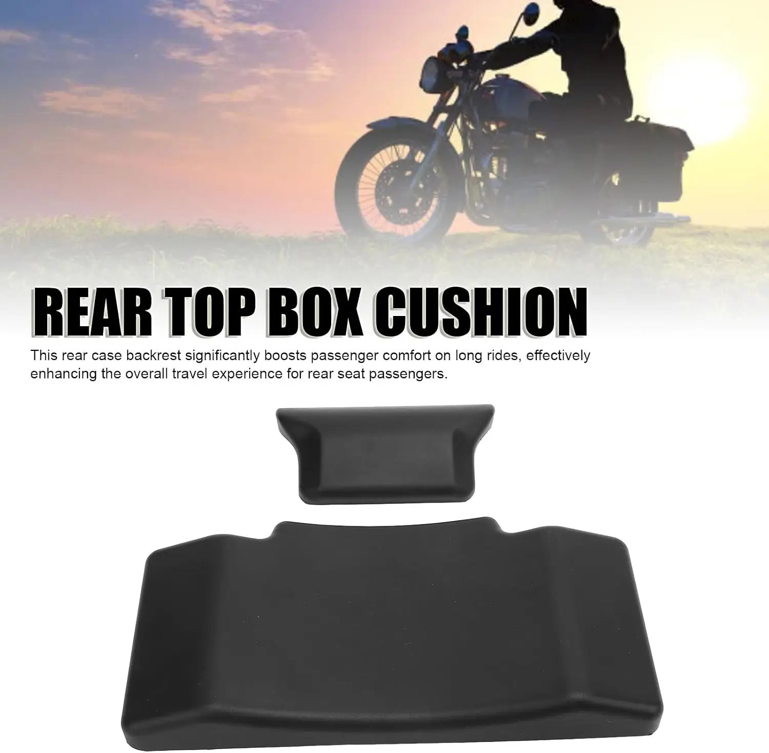 Universal Motorcycle Passenger Backrest Back Pad Universal Self-adhesive Shockproof Moto Rear Top Case Box Luggage Cushion