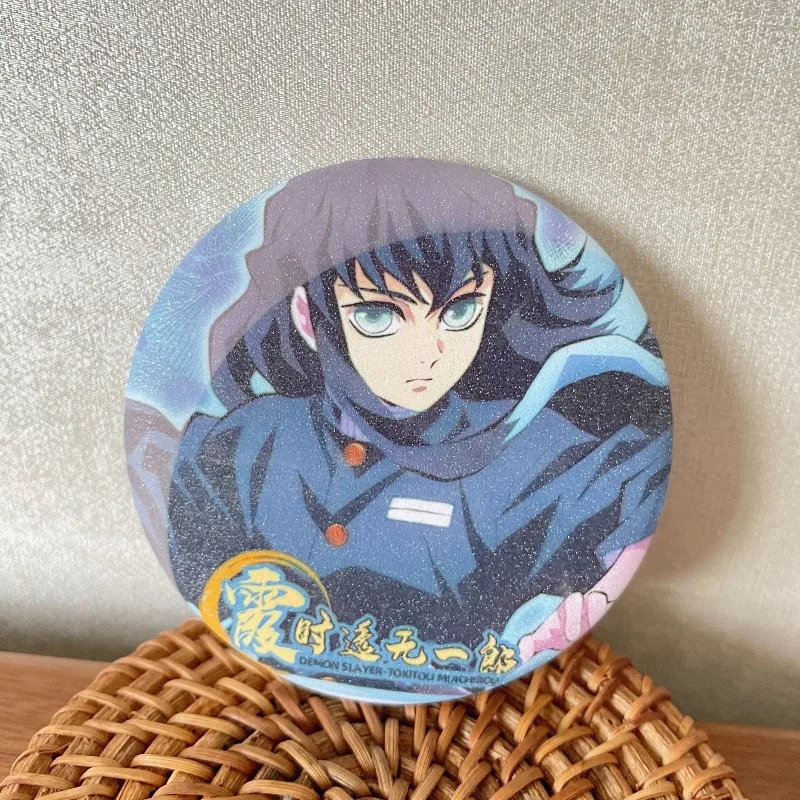Demônio slayer laser broche tokitou muichiro anime figura de ação figural roupas mochila pino decoração bonito menino presentes natal