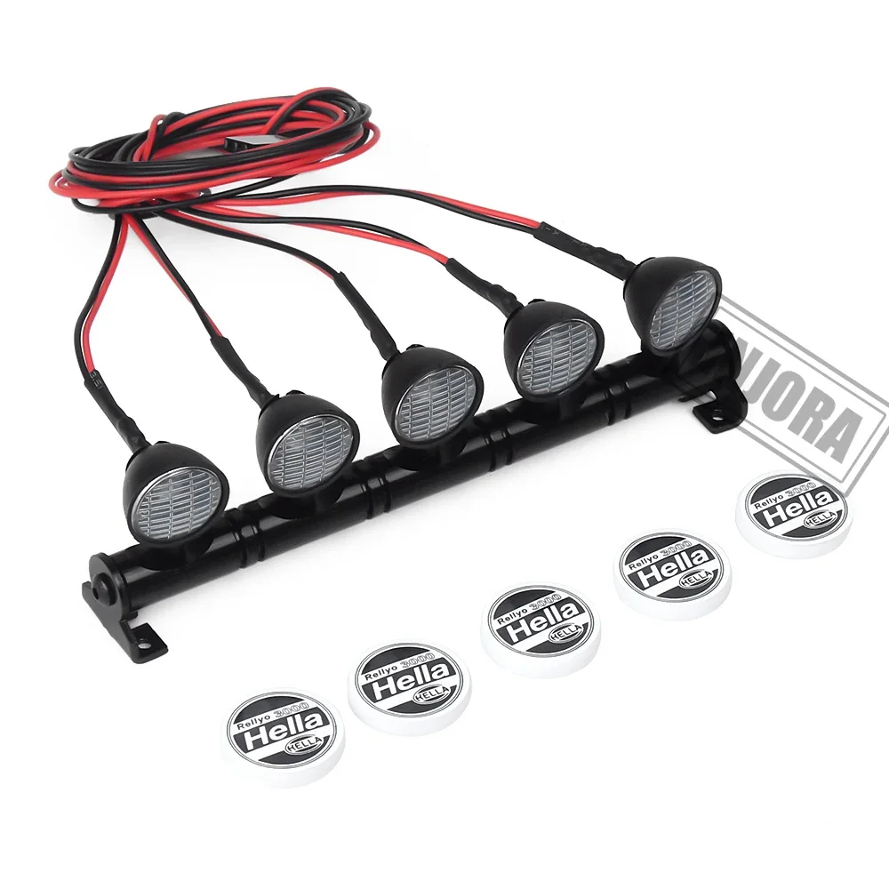 INJORA 1PCS RC Auto LED Lampada da tetto Barra luminosa per 1/10 RC Crawler Car TRX-4 SCX10 90046 Recat MST