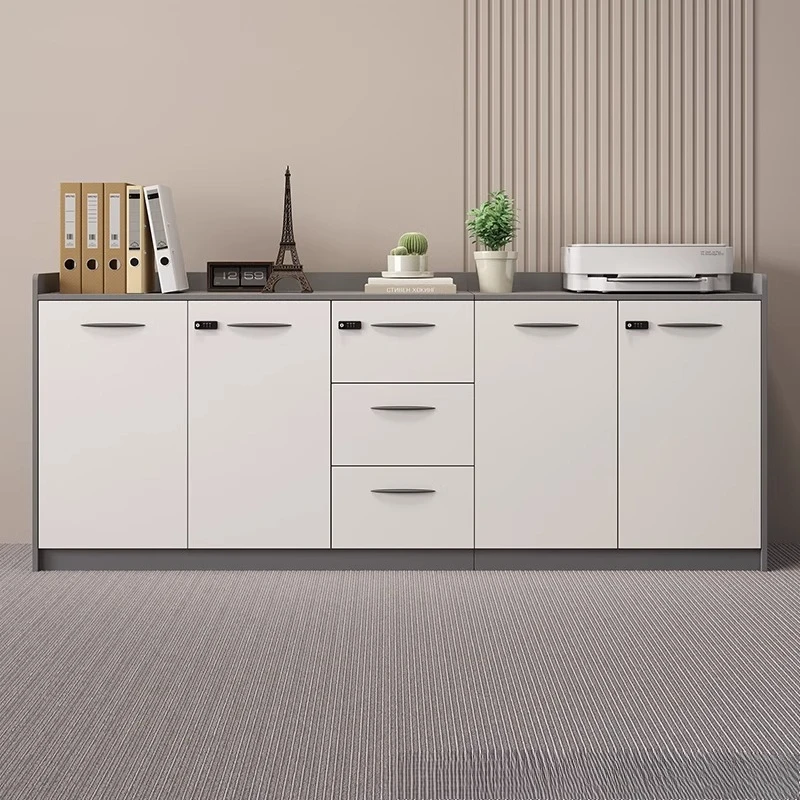 File Low Office Tea Cabinet Locker Printer Locker Wooden File Cabinet Floor with Lock