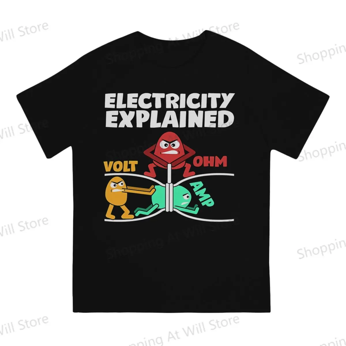 Summer Men's and Women's T-shirts Ohm Amp Volt Funny Electrician Design Explains Electricity Summer top Street Clothing S-6XL