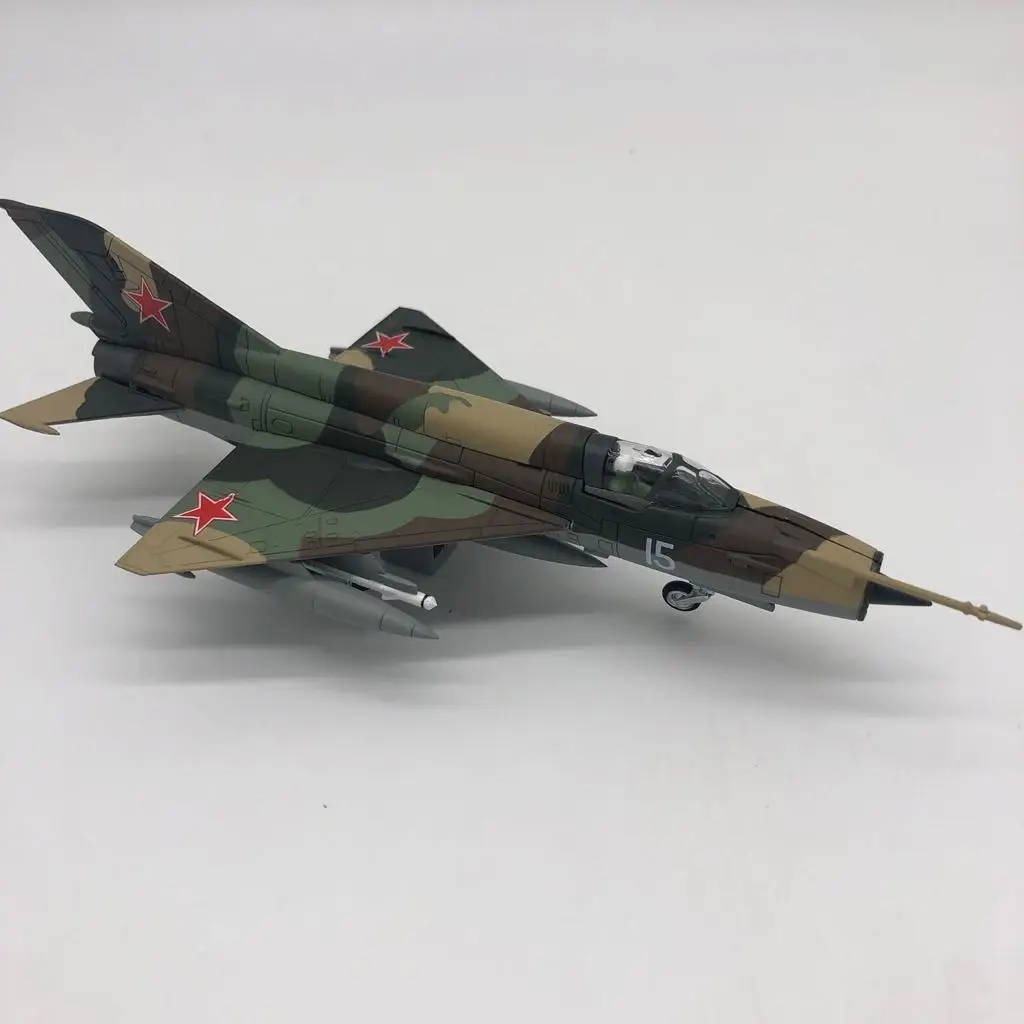 Avión de combate MIG 21 a escala 1:72, modelo del ejército, avión, decoración de la habitación de la oficina en casa