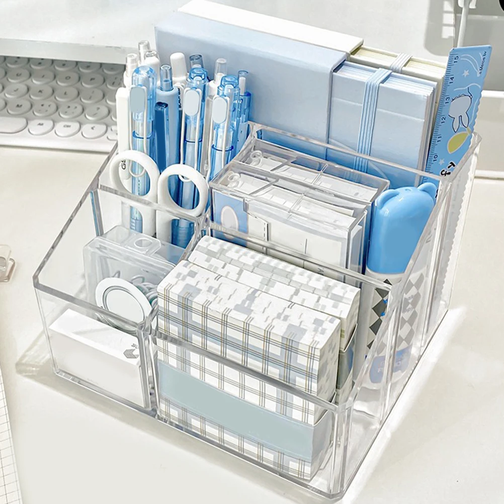 

Student Storage Pen Holder Desktop Organizer Smooth Polishing Classified Storage Household Sundries Holder Bathroom Bedroom