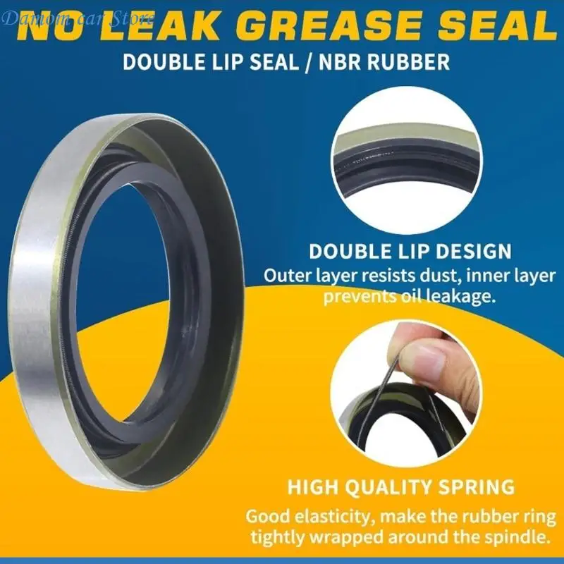 A2UC Grease Seal Set for Trailer Wheel Assembly Service, 4-Pack Replacement for Wheel
