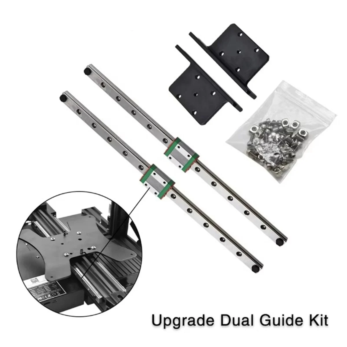 AAAE Y- Linear Rail Kit 3D Printer Part Dual MGN12H Rail for 3 V2 3D Printer