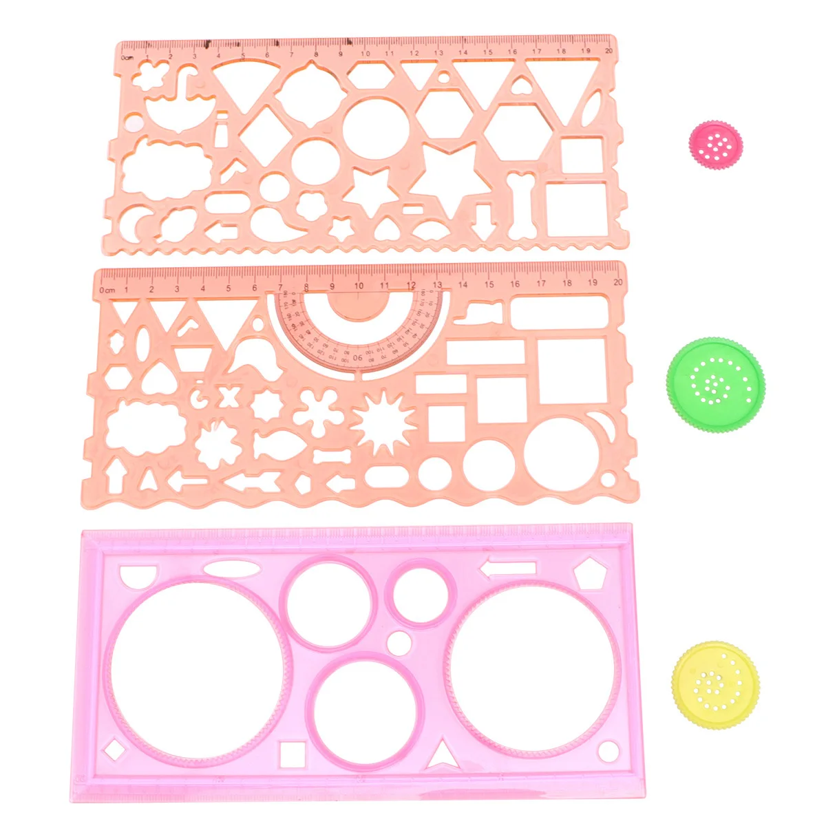 3 шт., шаблон для рисования, линейка, креативный геометрический набор канцелярских принадлежностей, простой в использовании для умного студенческого подарка, случайный