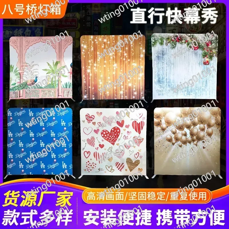 for Go Straight Pull Up Banner Stand Retractable Display Rack Meeting Sign In Background Board Exhibition Annual Event