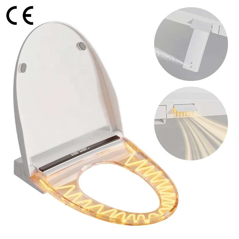 V-shaped smart toilet seat automatic instantaneous flush seat household multi-function electric heating silent toilet seat