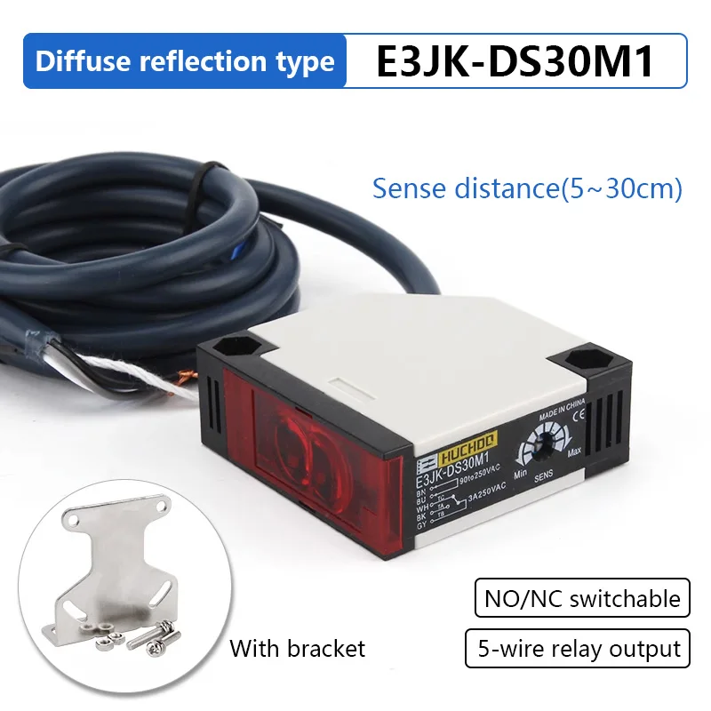 E3JK-DS30M1/R4M1/5DM1 Diffuse Photoelectric Induction Switch Sensor 220V AC/DC Universal