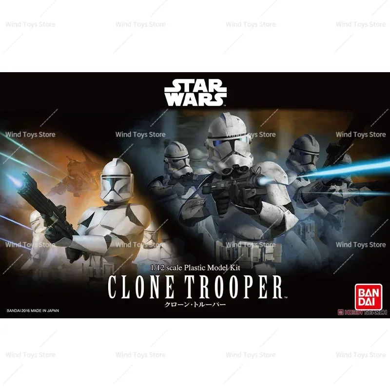 

Bandai Original STAR WARS Anime Model 1/12 CLONE TROOPER Action Figure Assembly Model Toys Collectible Gifts for Children