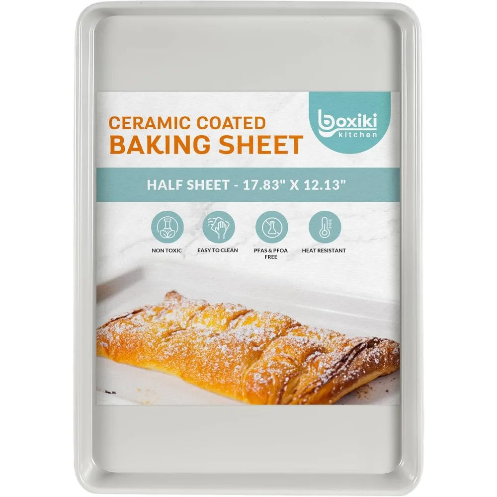 

Non-Stick Ceramic Baking Sheet Pan - Oven Safe, PTFE & PFOA Free for Healthy Cooking and Easy Cleanup