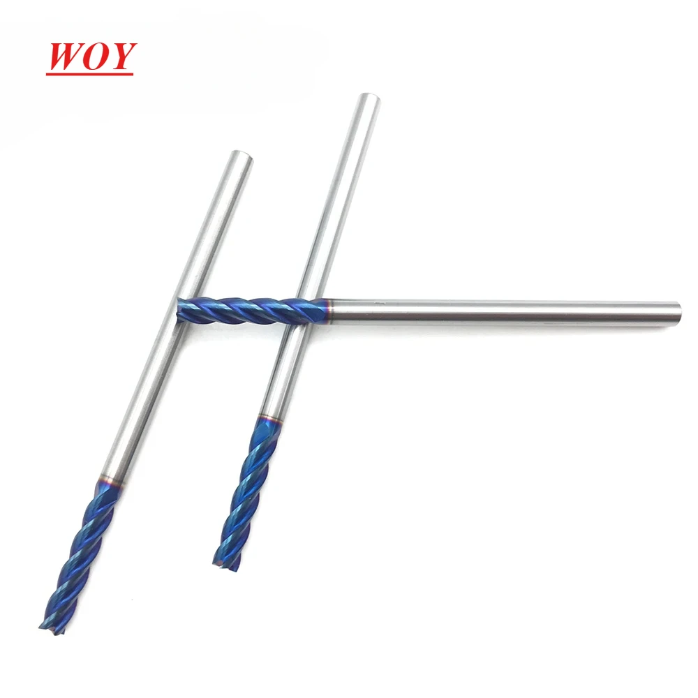 

WOY HRC65 Caibide end mill 4flutes Φ4.0*75 Alloy Coating Tungsten Steel Endmills high hardness cutting tool cnc milling cutter