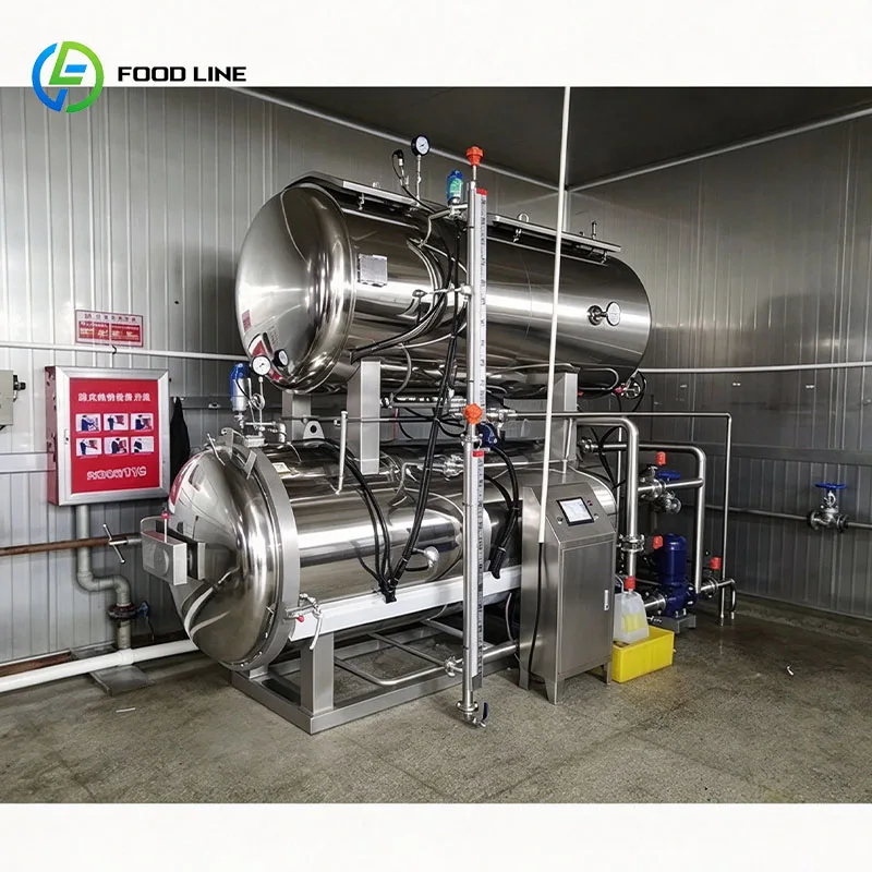 Automatic Retort Machine Water Bath Cooker for Packaged Coconut Milk Oat Drinks and Plant Beverages Customized