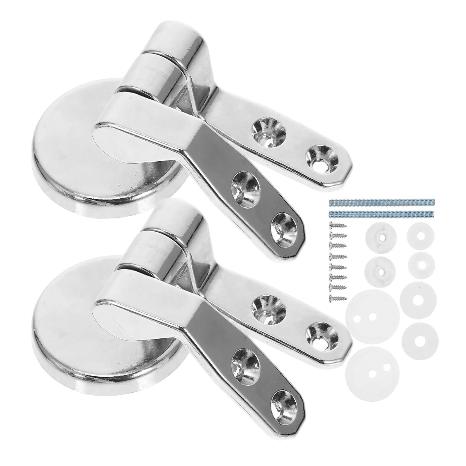 

1Set High Strength Zinc Alloy Toilet Lid Hinges Kit Replacement for Worn Broken Hinges Easy Setup Secure Mounting Long Term