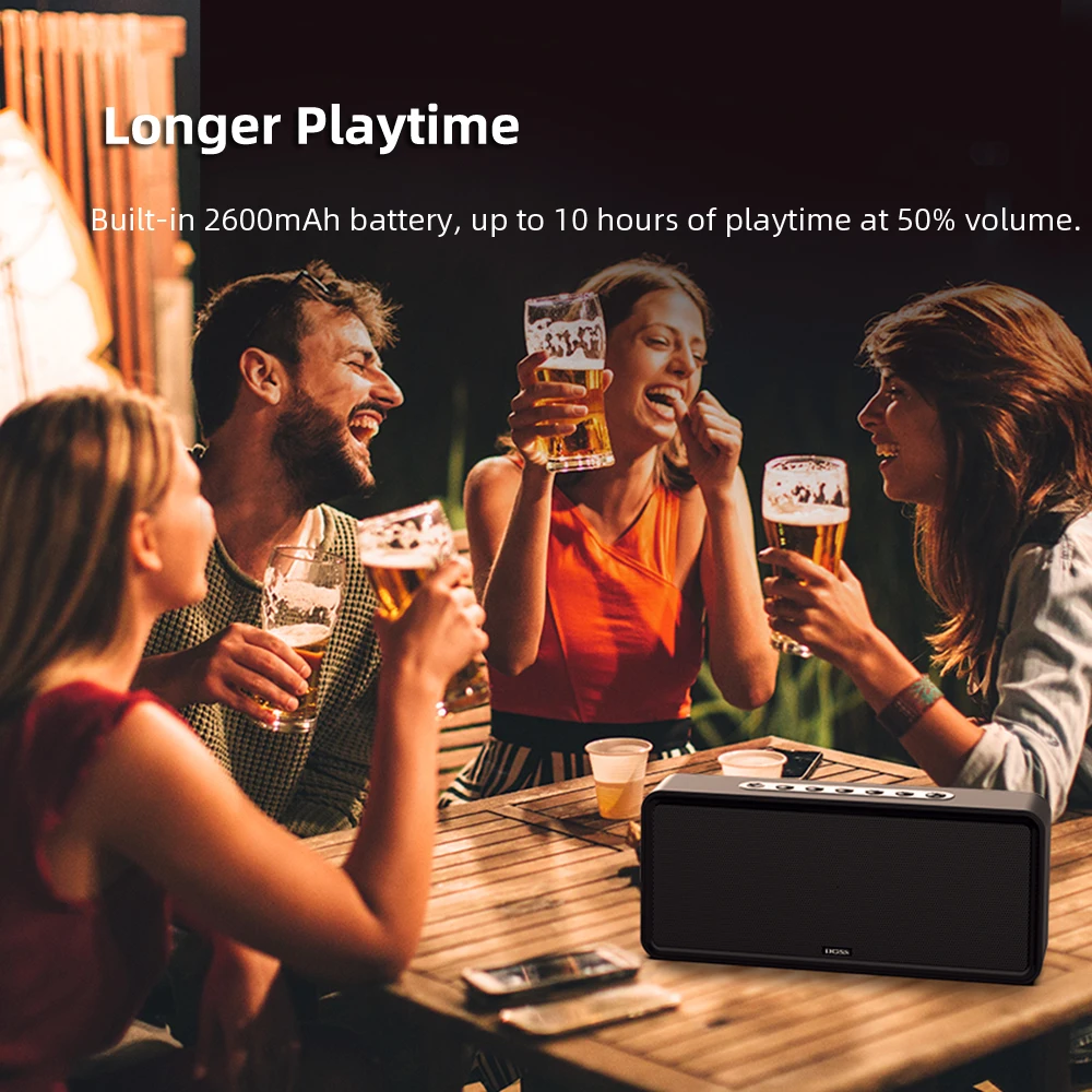 DOSS altoparlante Bluetooth SoundBox XL BT 5.0 potente 32W Stereo e Deep Bass Subwoofer Sound Box Home altoparlanti Wireless portatili
