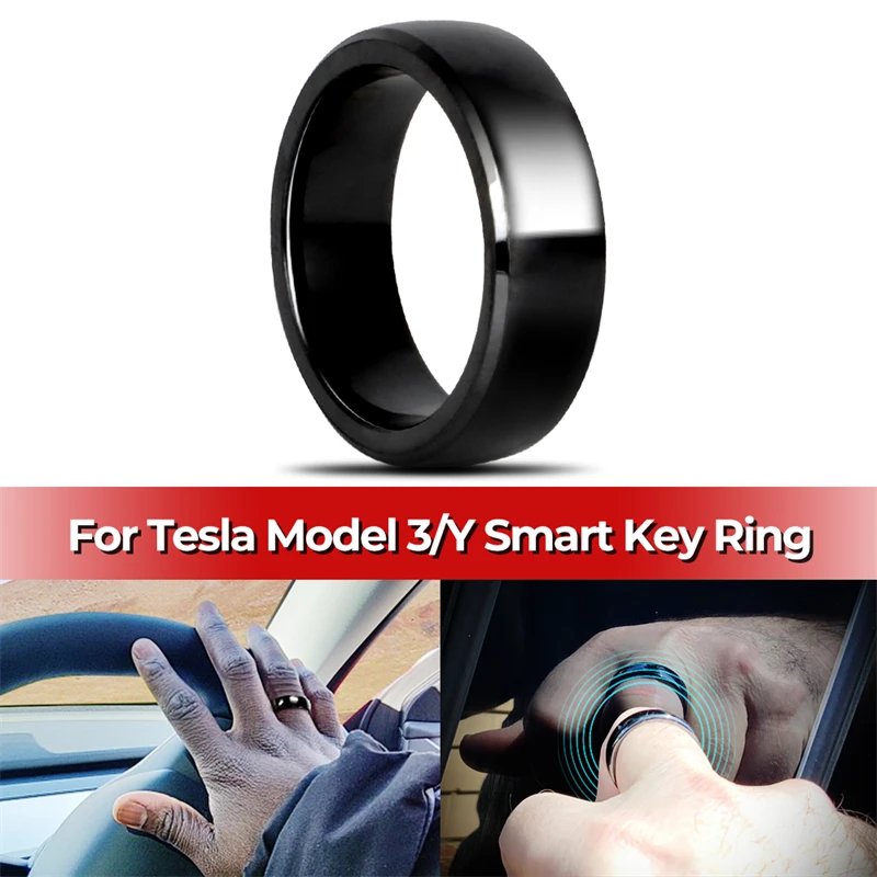 

Smart Ring Smart Key Ring For Tesla Model 3 Y Ceramic Ring Made With Chips Removed From The Original Official Card Accessories