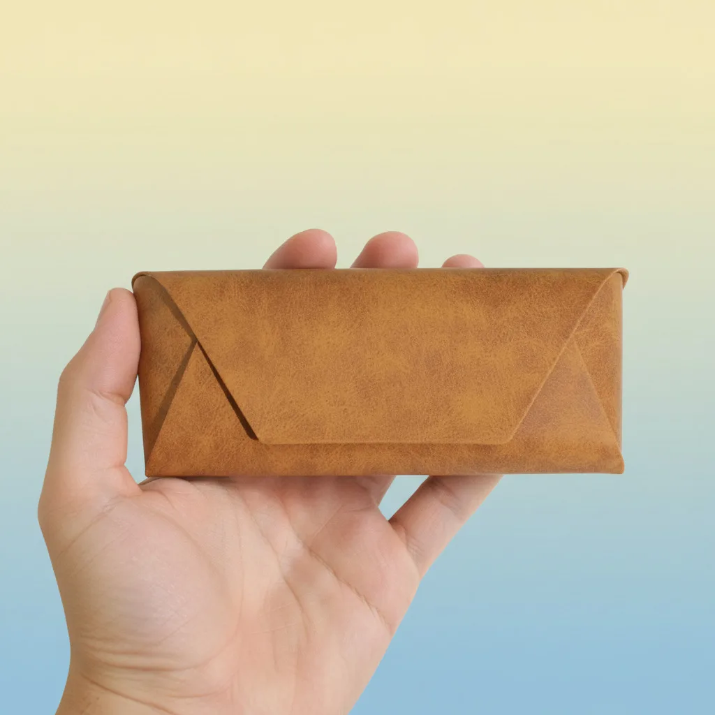Hochwertiges Samt-Brillenetui aus Leder, handgefertigter Organizer, tragbare Brillenbox mit großem Fassungsvermögen, individuelles Logo