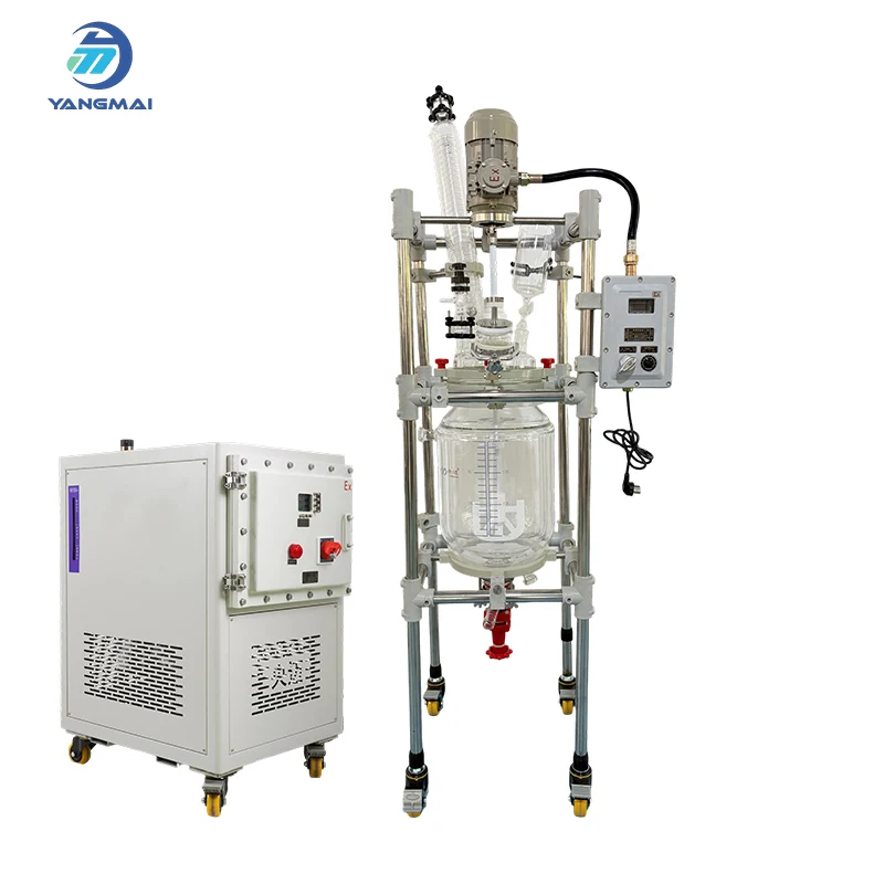 Yangmai Double Jacket Glass Reactor Reaction Kettle for Chemical and Reflux Experiments