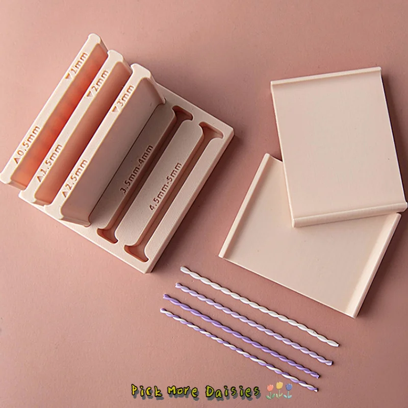 เครื่องมือทำดินเหนียวม้วนมือ DIY ขนาด 0.5-5 มม. แม่พิมพ์ม้วนดินเหนียวนิ่มสำหรับทำต่างหู สร้อยข้อมือ จี้ ดินโพลิเมอร์