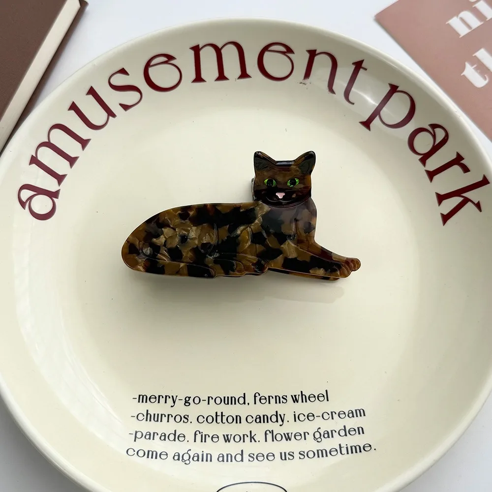 

Персонализированная уксусная кислота, ацетат, кошачья шерсть, коготь, мультяшная заколка для волос, заколка для волос в виде животного, корейский стиль, зажим для домашних животных, женский зажим в виде акулы