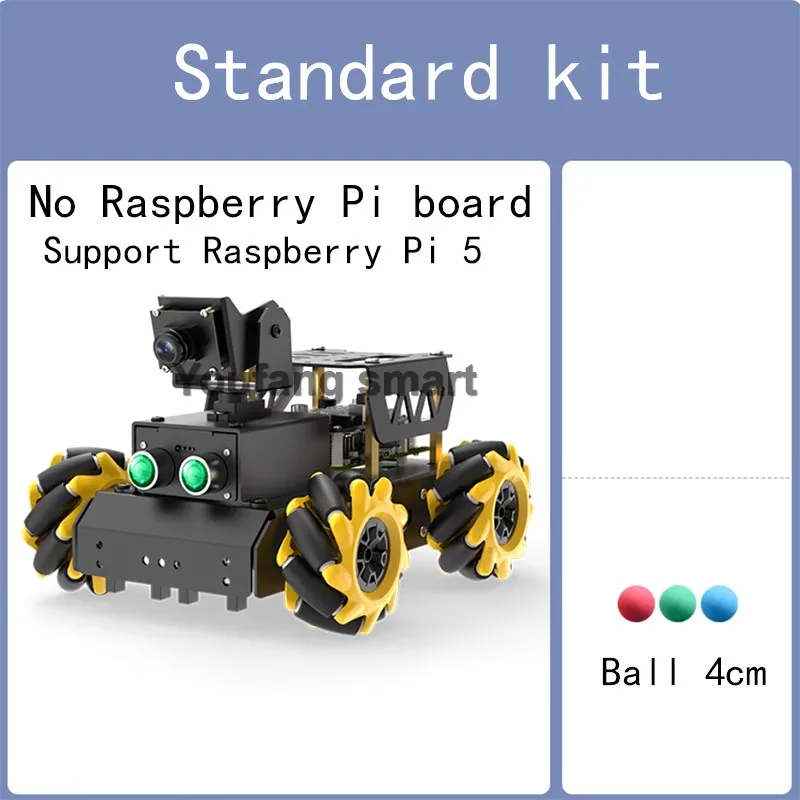 TurboPi ROS2 Robot Auto Mecanum Ruote AI Vision Tracking Modello AI integrato per Interazione vocale ChatGPT per Raspberry Pi 5