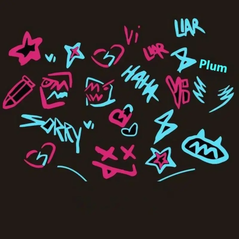 2Pcs Arcane Jinx Stickers Anime Car Window Laptop Sticker Cartoon Helmet Decorative Decal Waterproof Sticker