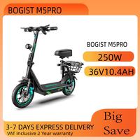 Bogist-M5 Pro Electric Scooter with Storage Basket, Front Shock Absorber, 500W, 48V 15Ah, 12 Inch,City E-scooter