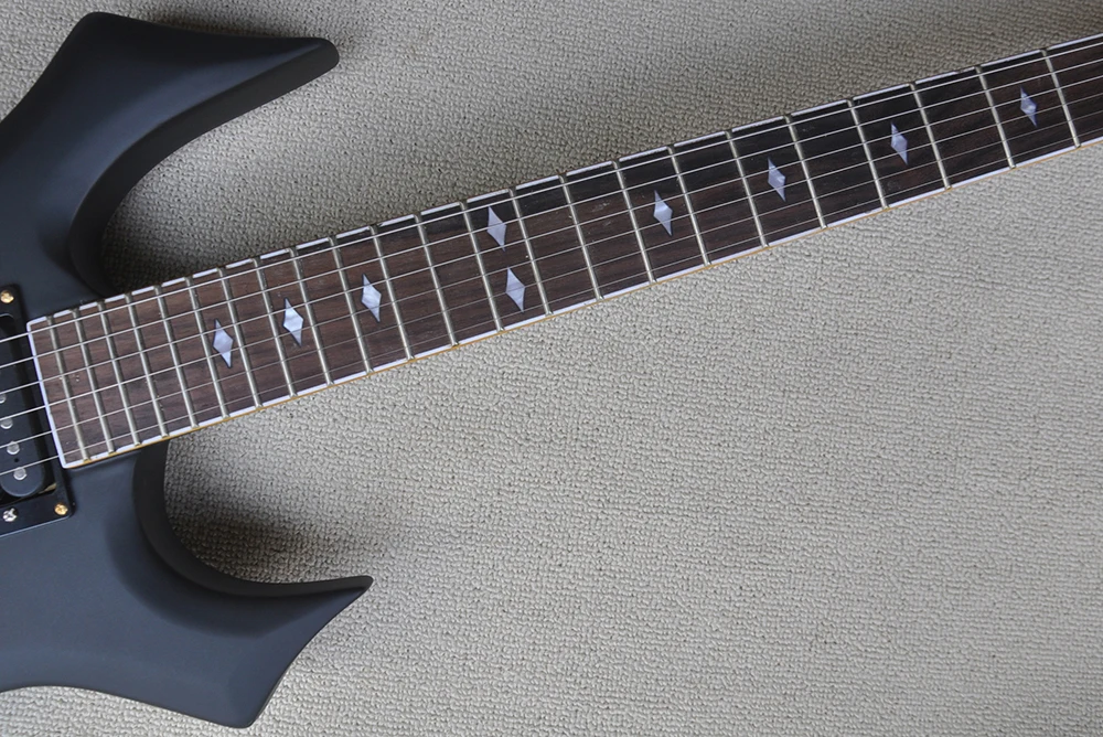 ماتي الأسود 6 سلاسل الغيتار الكهربائي عالية الجودة خشب الورد فريتس جيتار عرض تخصيص MIFS-6149