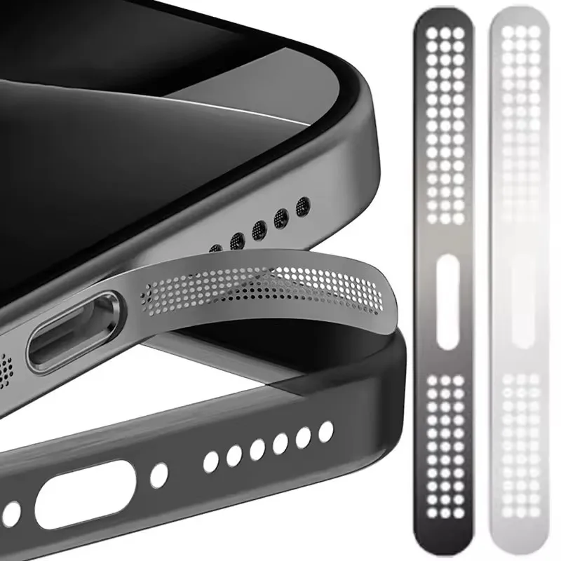 Integrated Metal Dustproof Net for iPhone 17 Series, Speaker & Earpiece Hole Anti-dust Mesh Protector Sticker