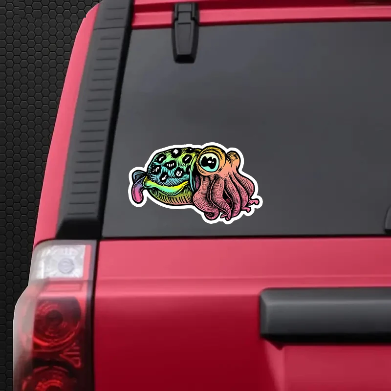 Self-Adhesive Decal CUTTLEFISH Car Sticker Waterproof Auto Decors on Bumper Rear Window Laptop