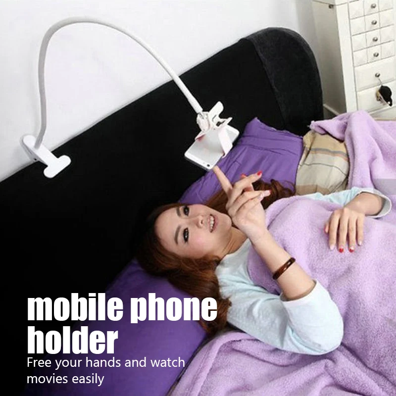 유니버설 조정 가능한 휴대 전화 홀더 유연한 게으른 홀더 홈 침대 데스크탑 마운트 브래킷 Xiaomi 화웨이에 대한 스마트 폰 스탠드