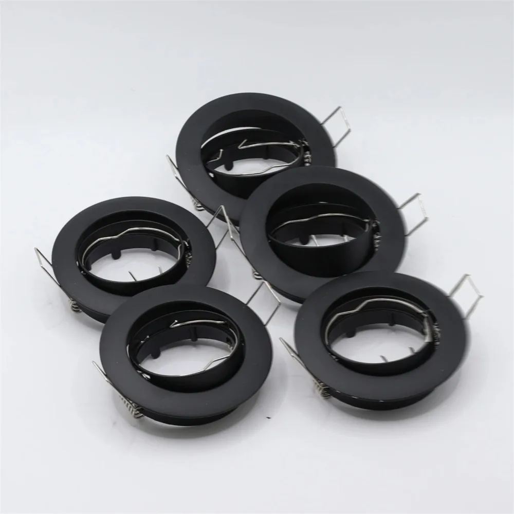 JOYINLED Juego de 5 Luces Empotradas Ajustables, Marco Giratorio para Techo, Portalámparas GU10/MR16, Downlight LED Moderno