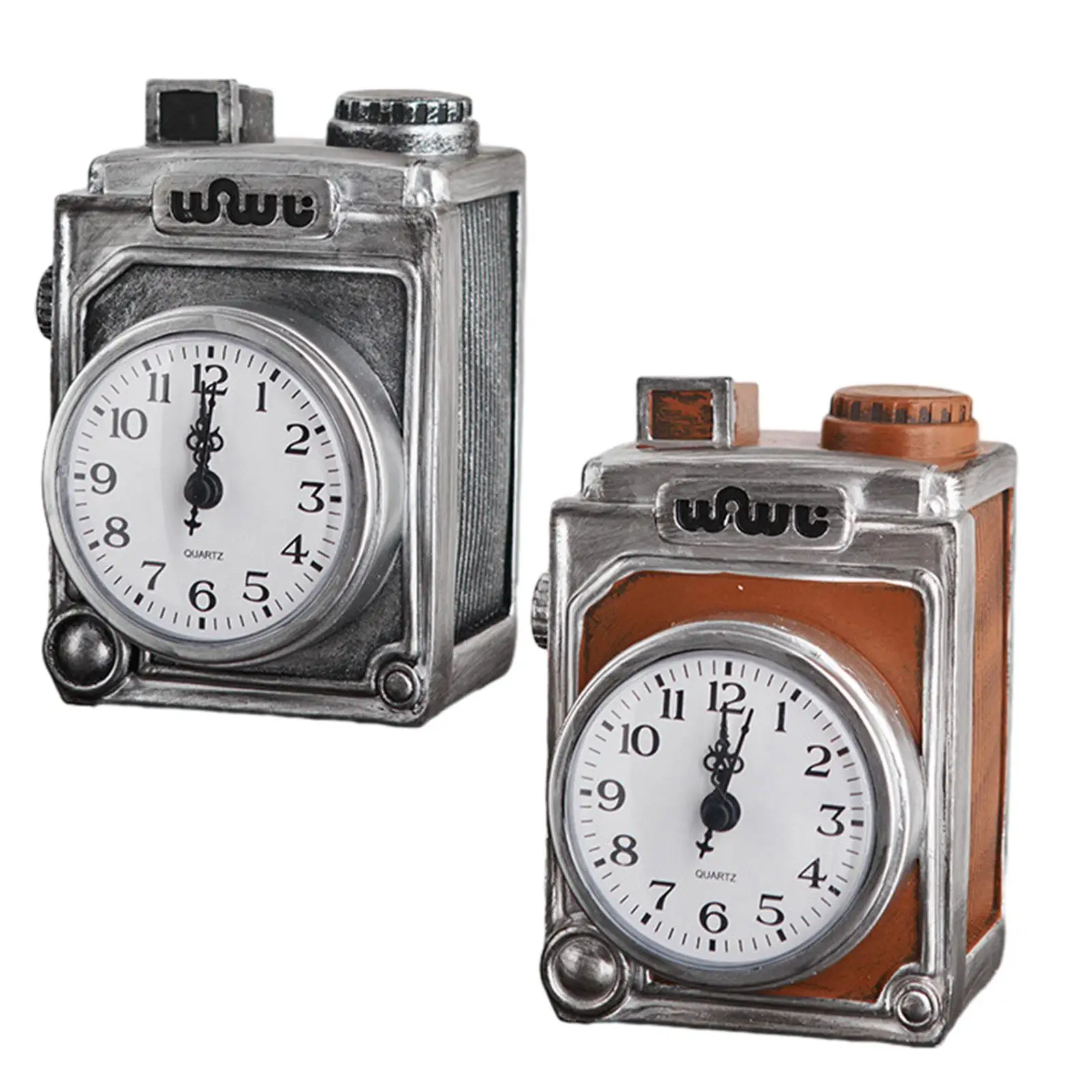 

New Style Retro Alarm Clock Ornament Gifts Bedside Clock for Home Shelf Bedside Tabletop Office Living Room Decoration Crafts